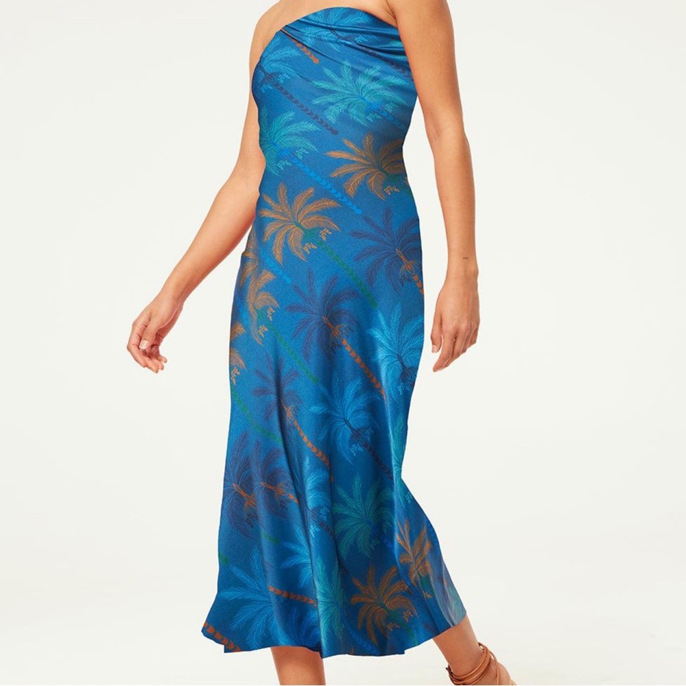 MISA Tropical Cobalt Slip dress Thara